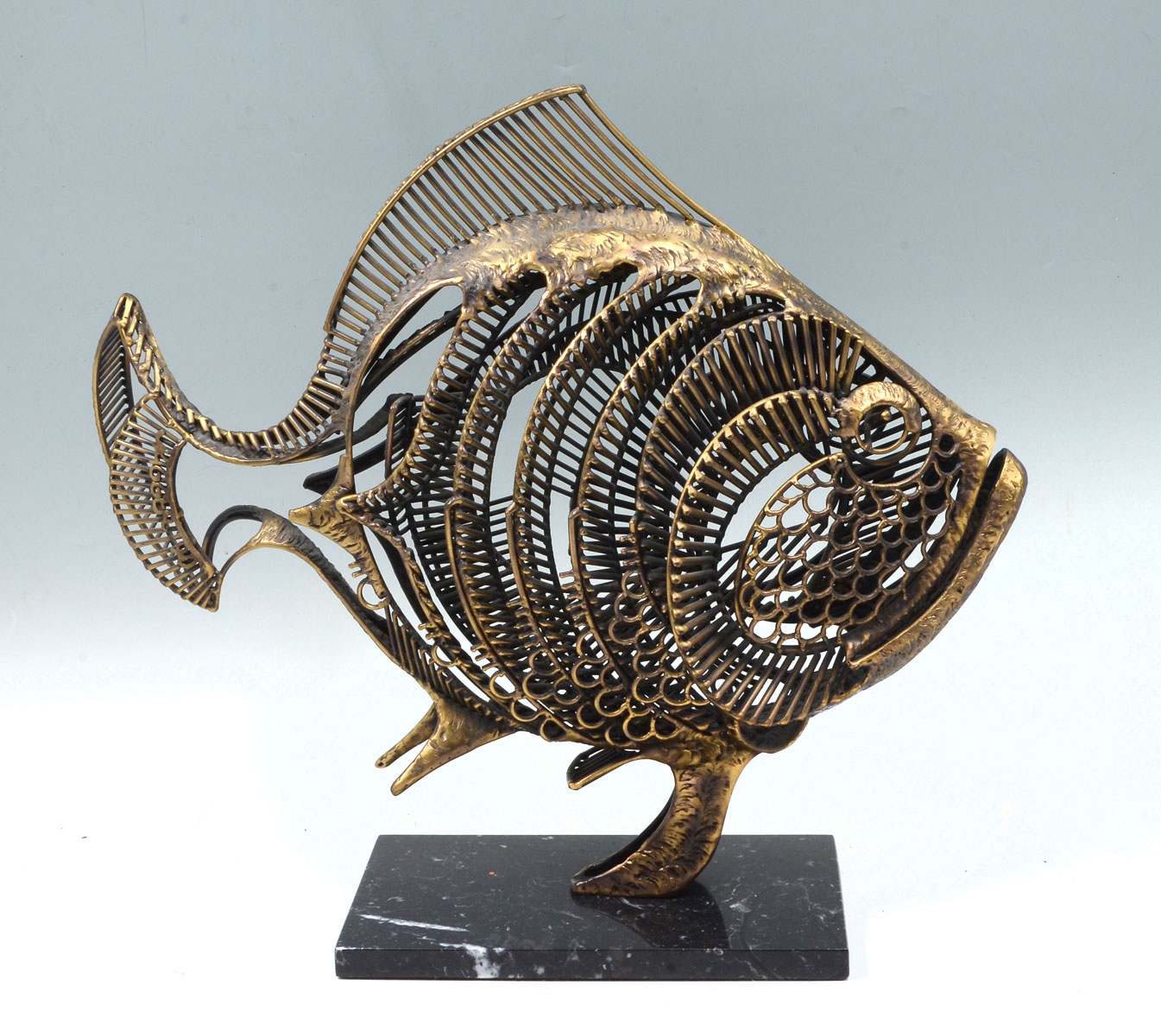 Appraisal: JAGGER John American - Angelfish Bronze '' h x ''