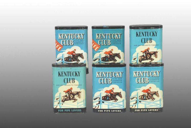 Appraisal: Lot of Kentucky Club Vertical Pocket Tins Description Includes two