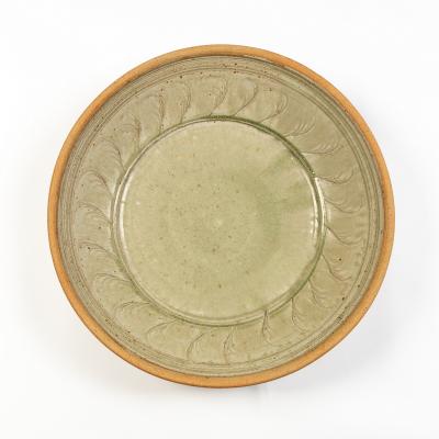 Appraisal: Richard Batterham British born a monumental stoneware bowl green ash