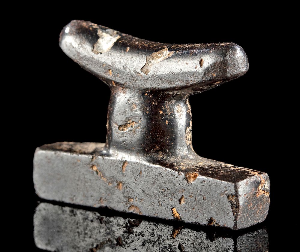 Appraisal: Miniature Egyptian Hematite Amulet - Headrest Ancient Egypt Third Intermediate