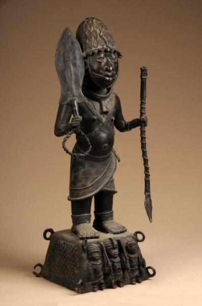 Appraisal: West African Royal Figure Description From Benin Circa to Made