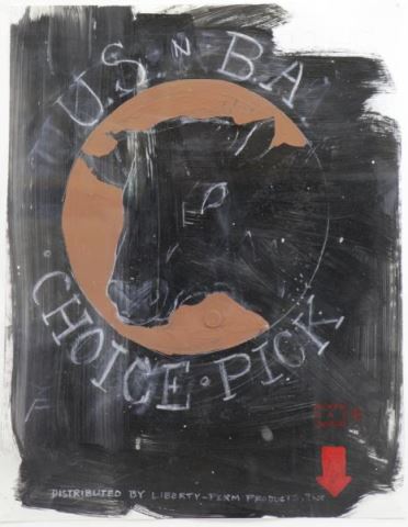 Appraisal: CHARLES Michael Ray Acrylic Copper Penny onPaper Forever Free USnBA