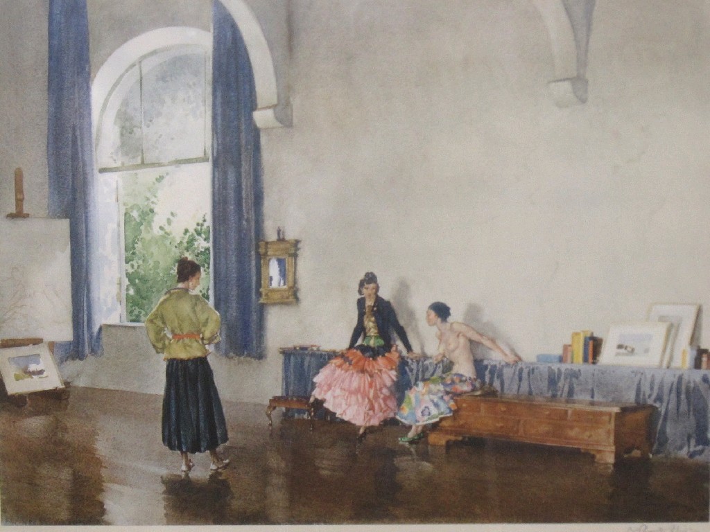 Appraisal: AFTER SIR WILLIAM RUSSELL FLINT CONVERSATION PIECE Limited Edition reproduction