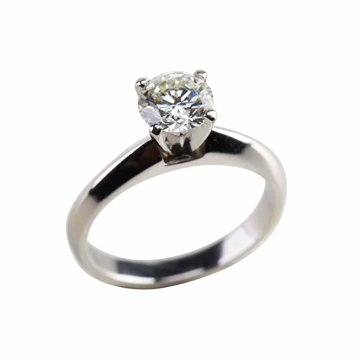 Appraisal: k White Gold Solitaire Ring set with a brilliant cut