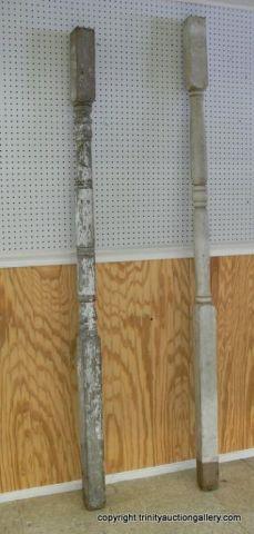 Appraisal: Two Turned Wood Columns - reclaimed from an old wood