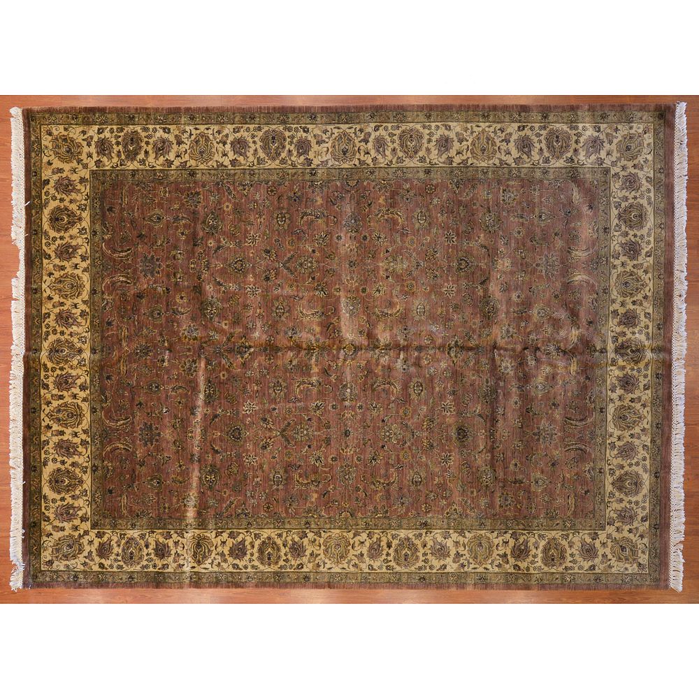 Appraisal: Indo Agra Carpet India x Modern hand-knotted wool pile on