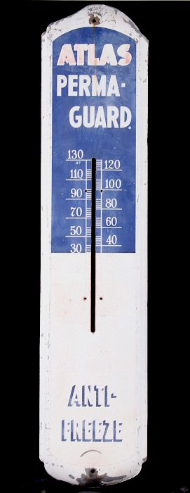 Appraisal: Vintage Atlas Perma-Guard Thermometer Tin Sign Featured in this lot