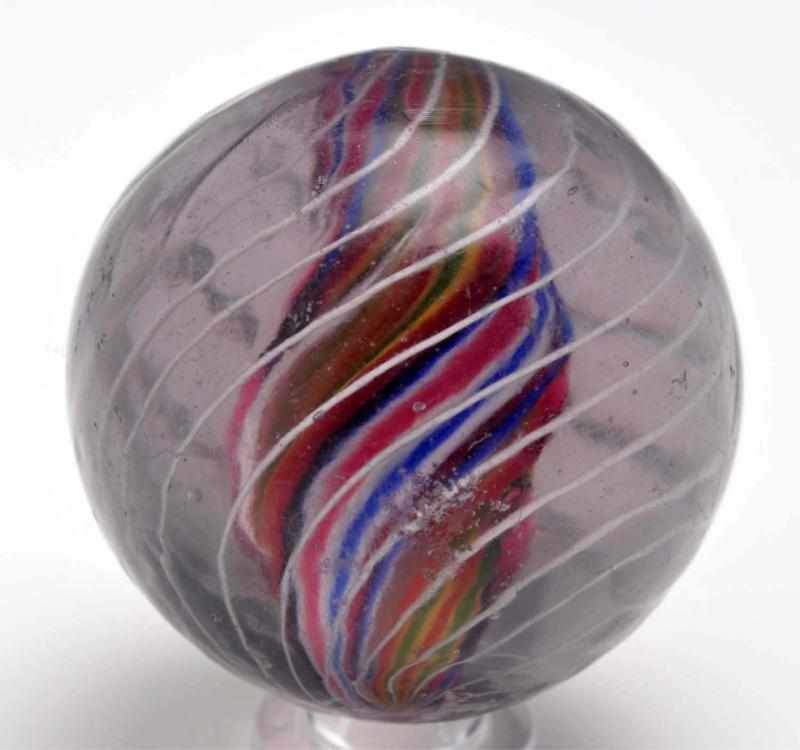 Appraisal: Light Amethyst Divided Core Swirl Marble Description Unusual light amethyst