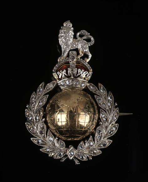 Appraisal: Royal Marines a diamond regimental brooch the central globe within