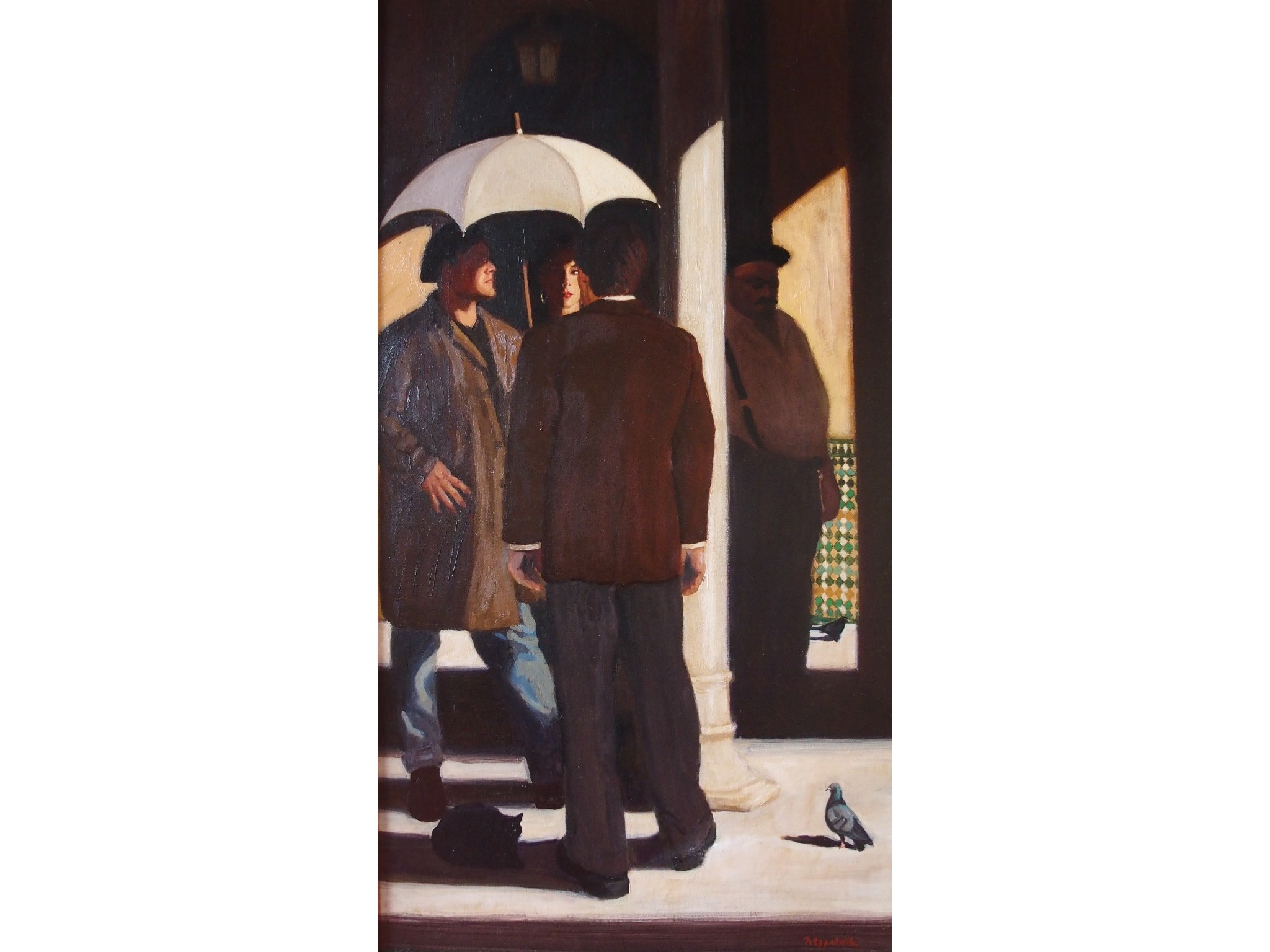 Appraisal: ANDREW FITZPATRICK Scottish b IN THE SHADOWSOil on canvas signed