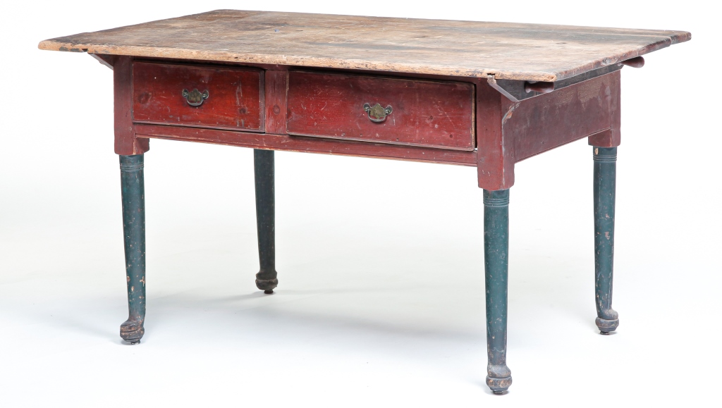 Appraisal: AMERICAN PIN TOP TABLE Late th-early th century pine Pegged