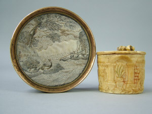 Appraisal: A late th century French circular tortoiseshell box and cover