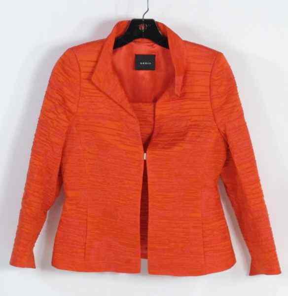 Appraisal: Group of Garments Akrisfive pieces to include an orange cotton