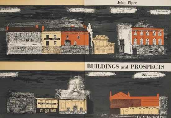 Appraisal: Piper John Buildings and Prospects double-page colour lithograph pictorial title