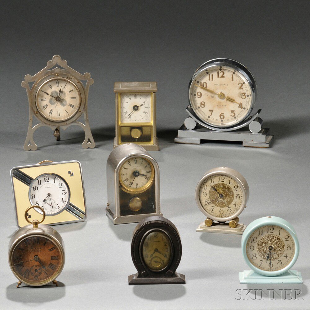 Appraisal: Nine Miniature American Clocks various makers and models including an