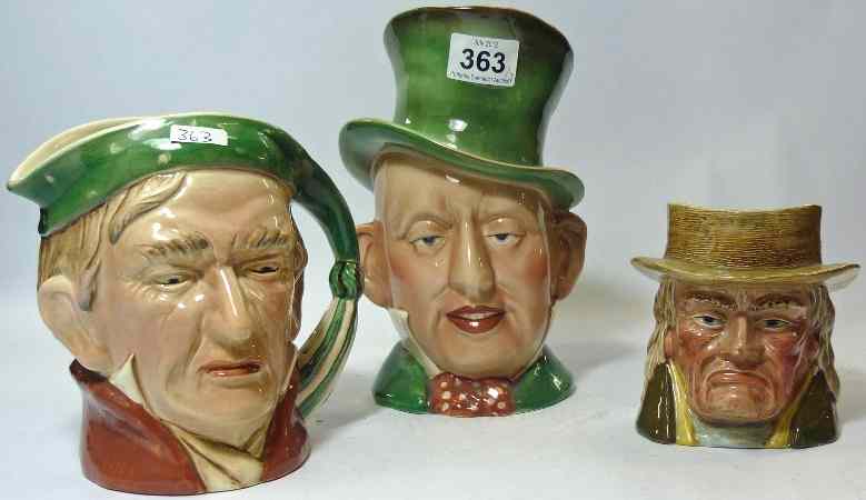 Appraisal: Beswick Large Character Jugs Mr Micawber Scrooge and a Small