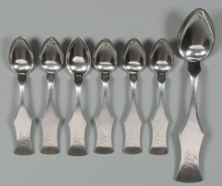 Appraisal: Spears KY Coin Silver Spoons Seven Kentucky coin silver spoons