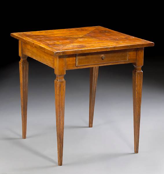 Appraisal: An Italian Neoclassical walnut center table late th century The