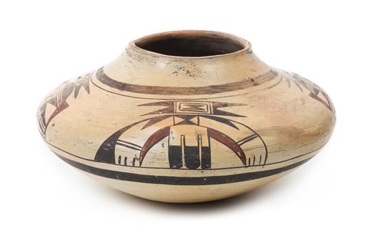 Appraisal: Sale Lot A Hopi Flying Saucer Jar circa of typical