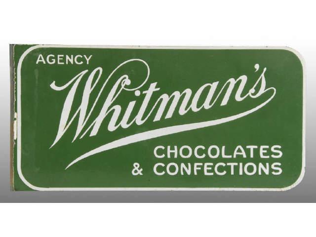 Appraisal: Whitman's Chocolates Porcelain Flange Sign Description s to s Some