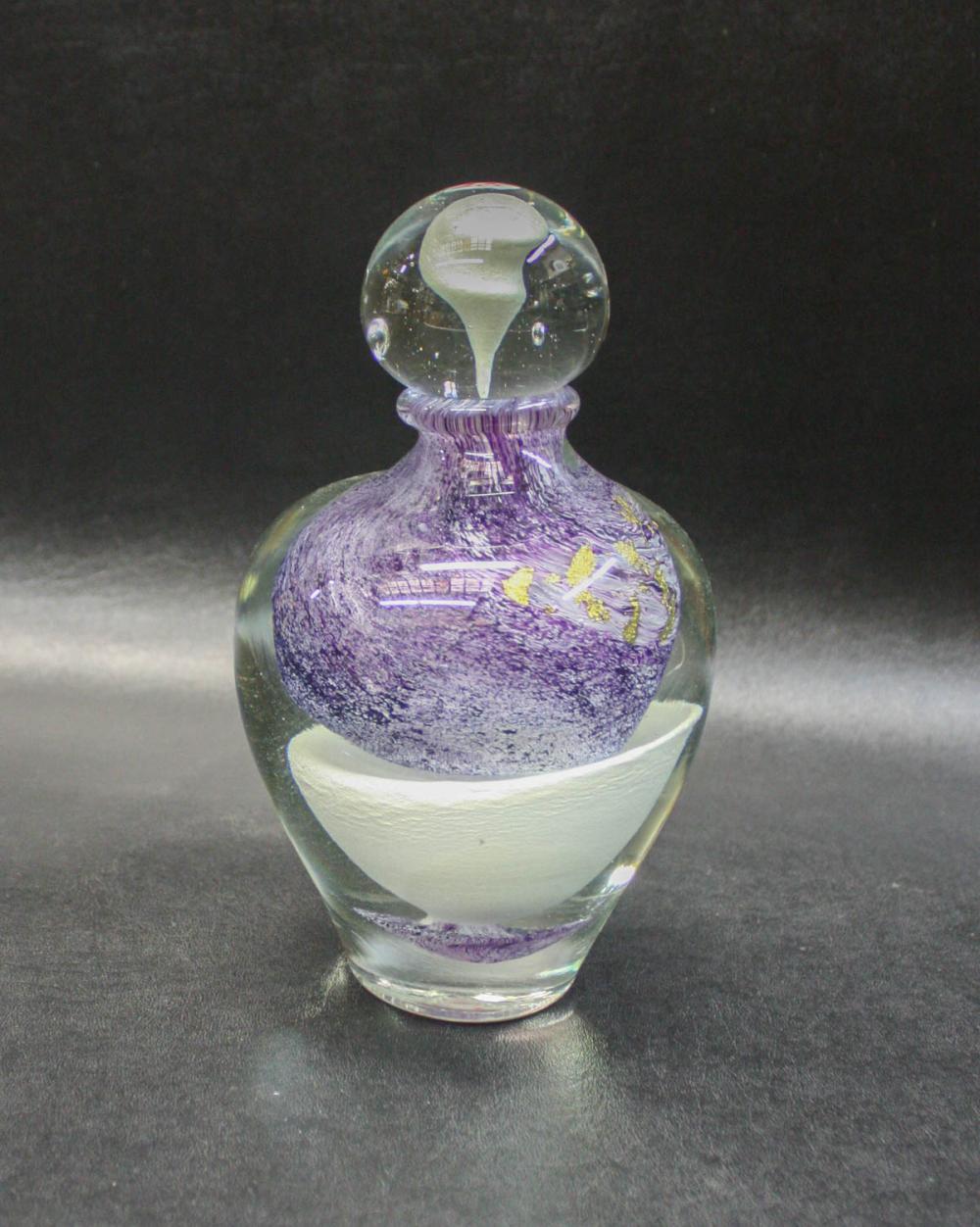 Appraisal: JEAN CLAUDE NOVARO France - art glass vessel with stopper