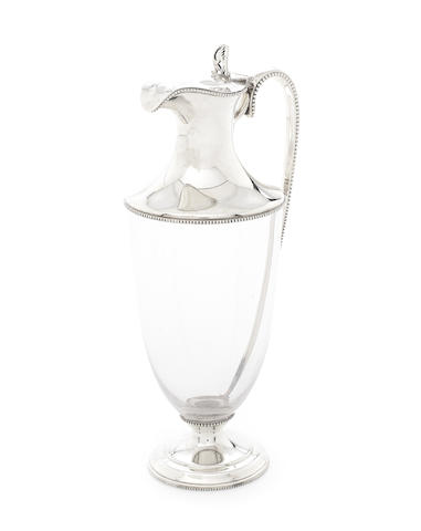 Appraisal: A Victorian silver mounted glass claret jug by Walter Charles