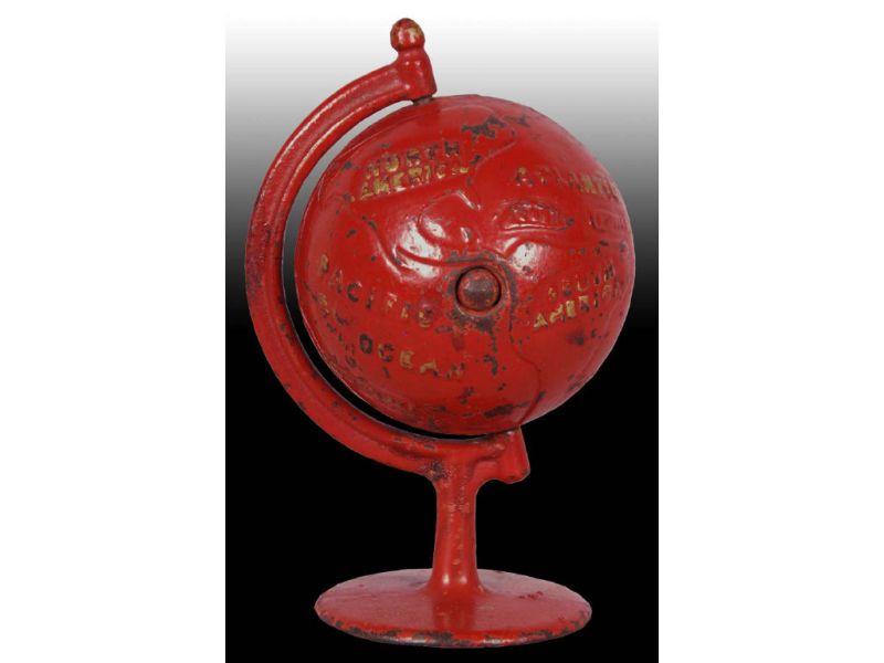 Appraisal: Globe On Arch Cast Iron Still Bank Description - ''