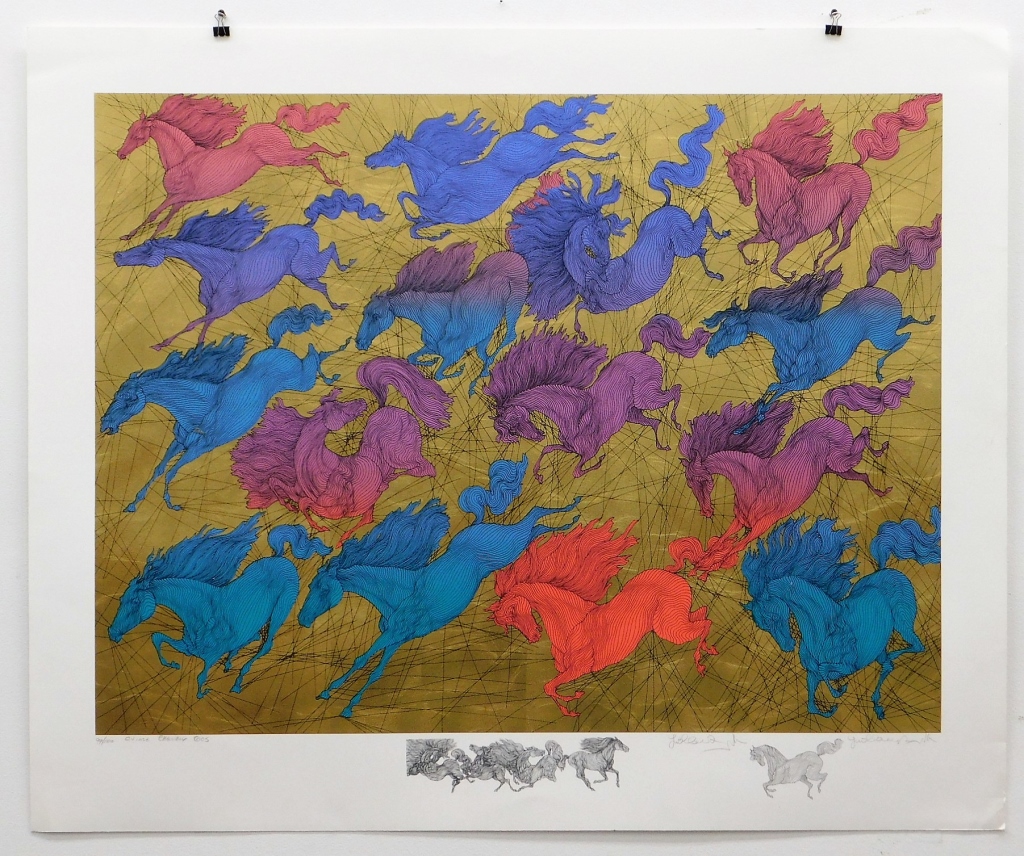 Appraisal: GUILLAUME AZOULAY QUINZE CHAVEAUX HORSES SERIGRAPH Israel United States b