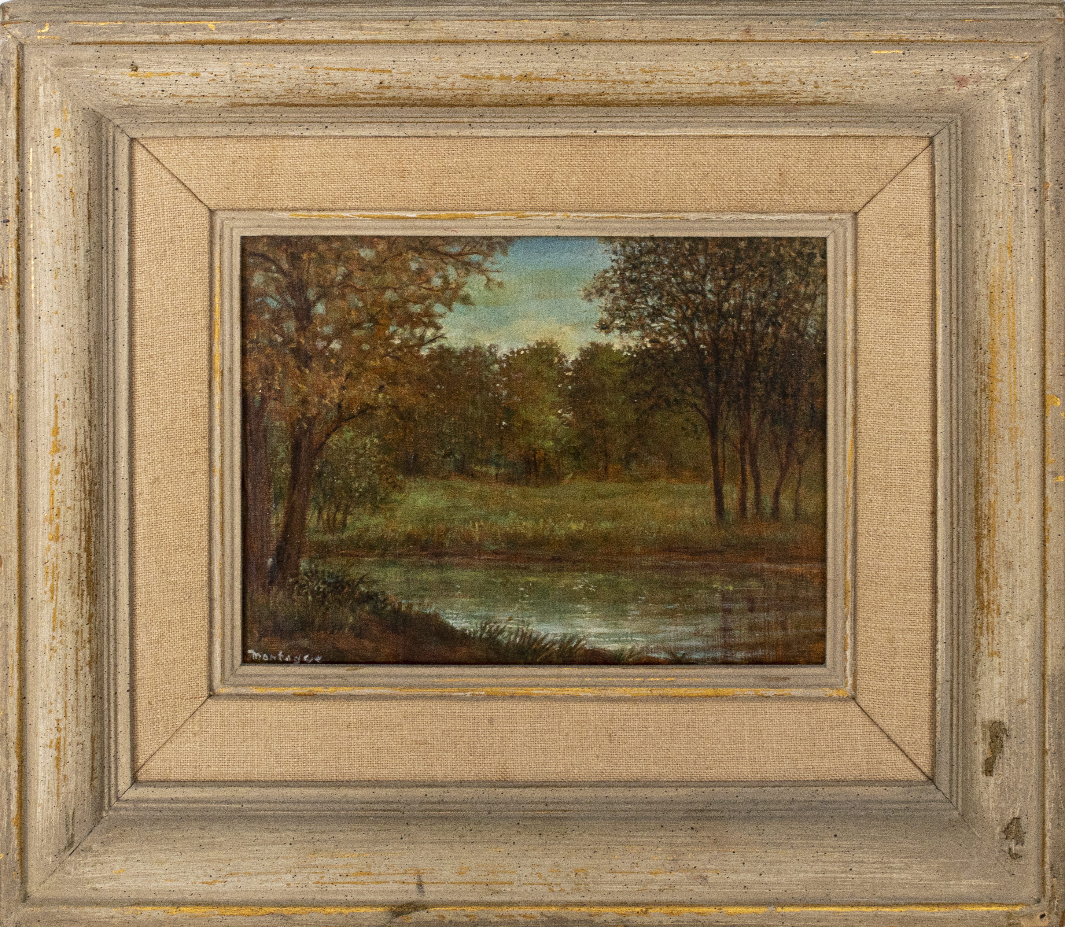 Appraisal: JAMES MONTAGUE THE BROOK OIL ON MASONITE James Montague American