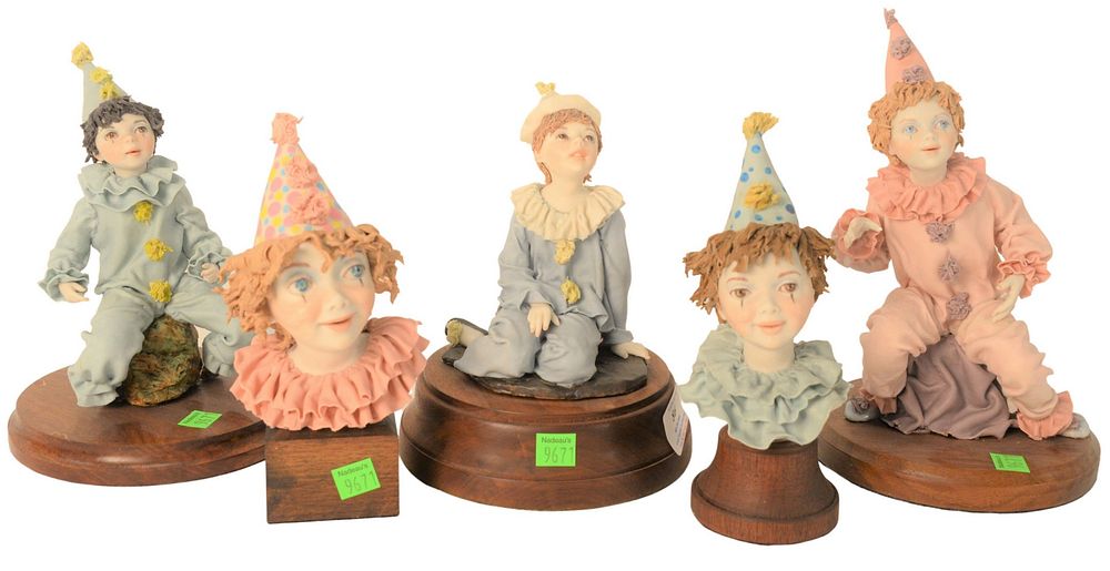 Appraisal: Group of Five Bonni Porter Porcelains to include children in