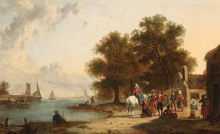 Appraisal: H LANCASTER TH C OIL ON CANVAS EUROPEAN DUTCH LANDSCAPE