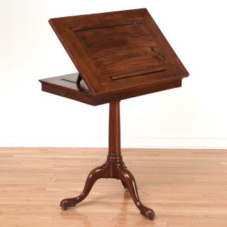 Appraisal: Unusual George III mahogany reading table Unusual George III mahogany