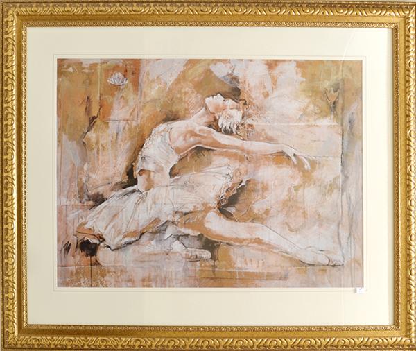 Appraisal: A DECORATIVE ARTWORK DEPICTING A BALLERINA IN AN ORNATE FRAME