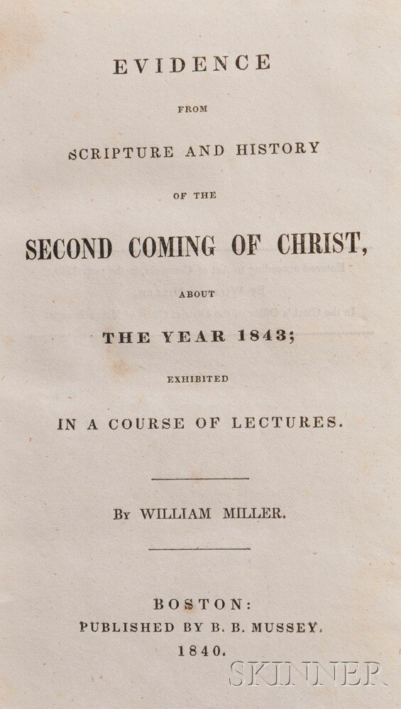 Appraisal: Miller William - Evidence from Scripture and History of the