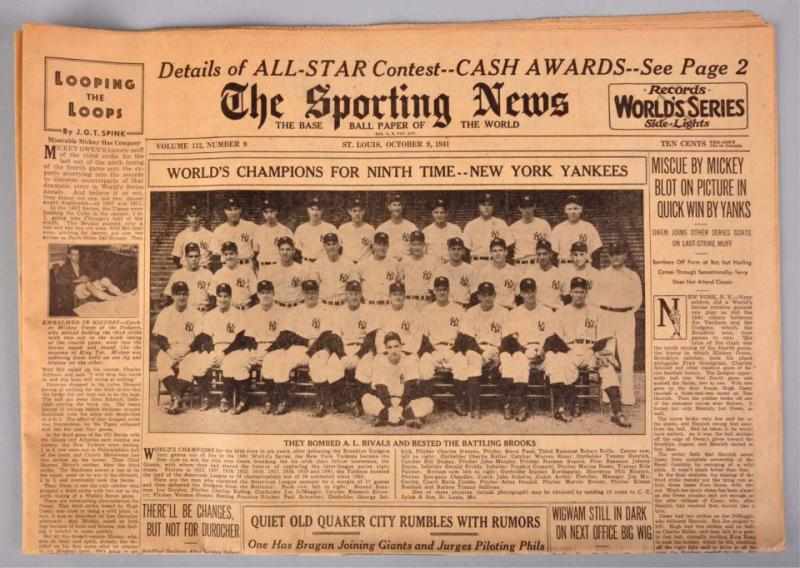 Appraisal: Lot of The Sporting News Newspapers May th featuring Connie