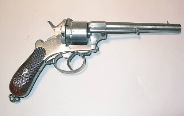 Appraisal: A Lefauchaux type continental pinfire revolver The inch round barrel