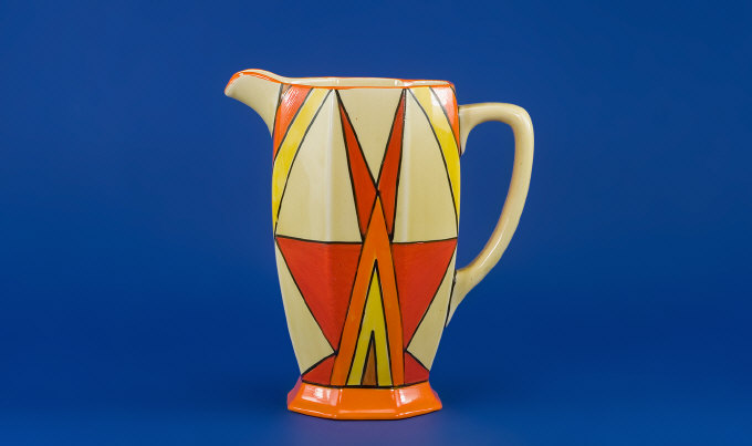 Appraisal: Clarice Cliff Athens Jug Circa Sunburst pattern Abstract Bizarre range