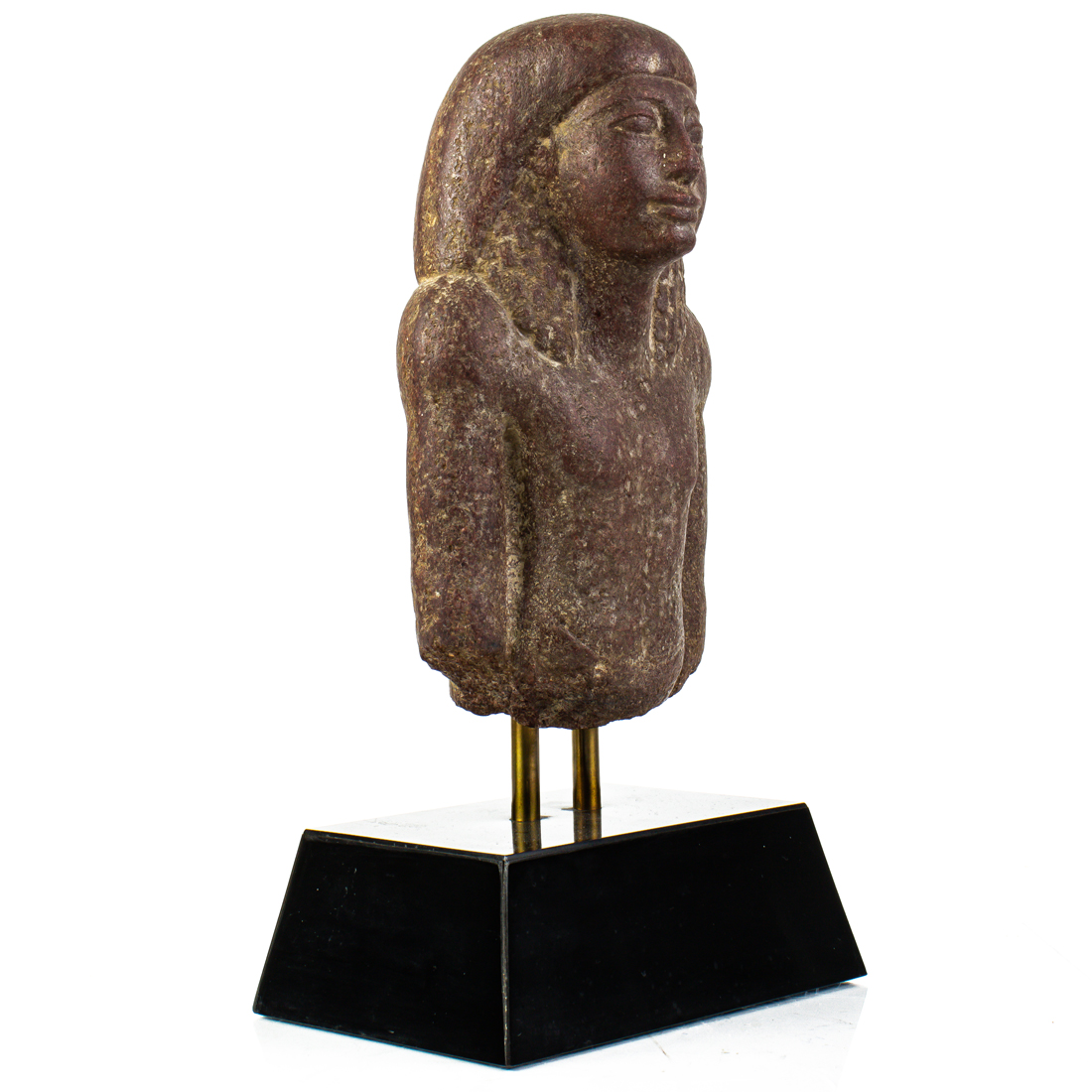 Appraisal: AN EGYPTIAN STYLE STONE FIGURE An Egyptian style stone figure