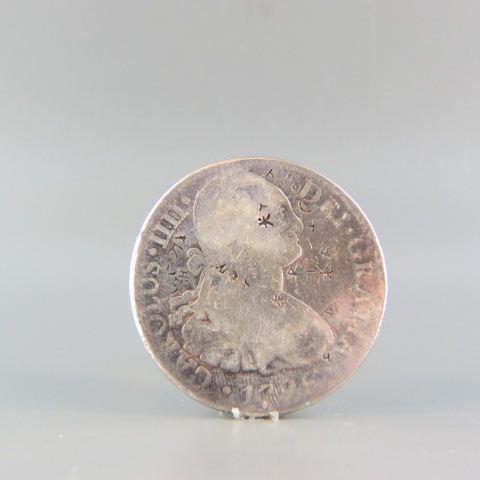 Appraisal: Pillar Silver Dollar spanish trade dollar with merchant chop marks