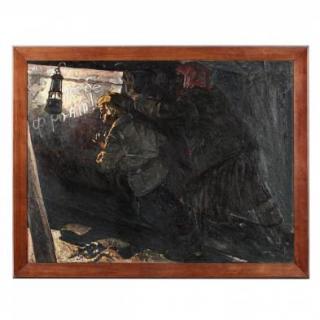 Appraisal: Vladimir Vladimirovich Sizov Russian b Medical Front oil on canvas