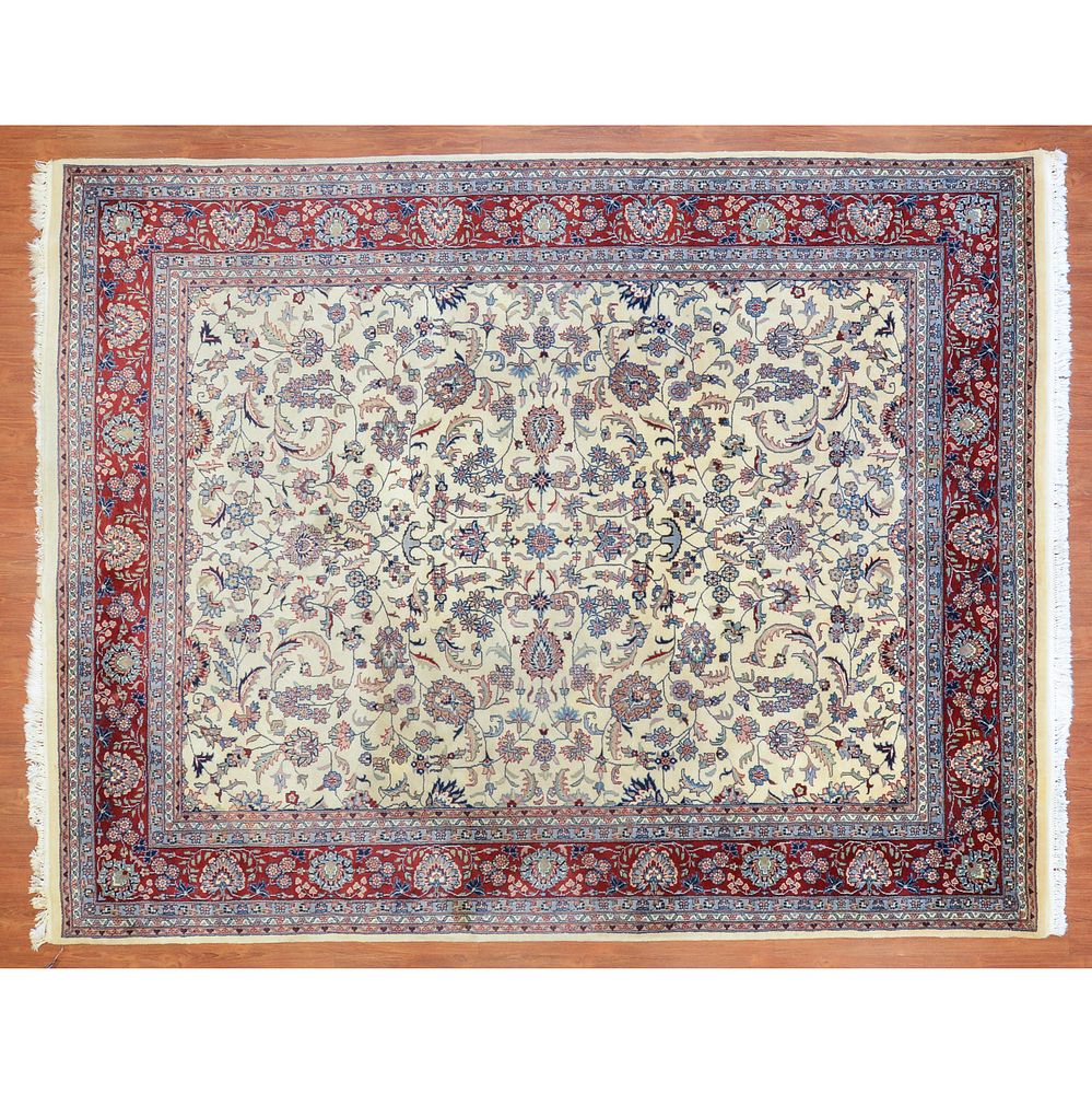 Appraisal: Indo Agra Rug India x Modern hand-knotted wool pile on