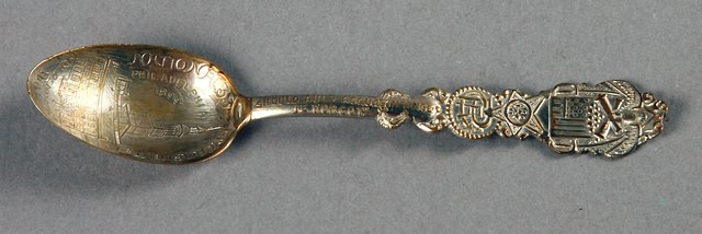 Appraisal: A silver plate spoon for G A R National Encampment