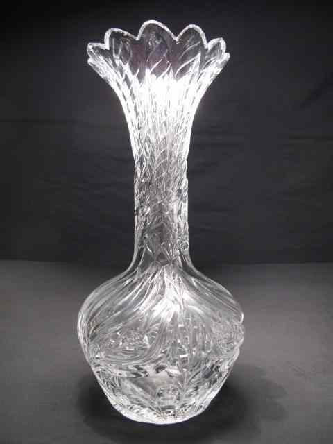 Appraisal: Hawkes Gravic cut glass vase Signed ''Gravic Glass Hawkes'' Acid