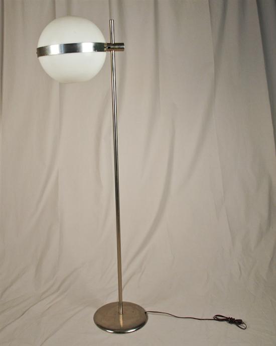 Appraisal: Modern Aluminum Floor Lamp with round plastic globe H