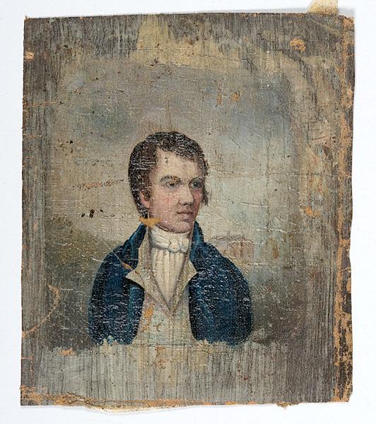 Appraisal: ROBERT BURNS SMALL OIL ON CANVAS After Alexander Nasmyth -