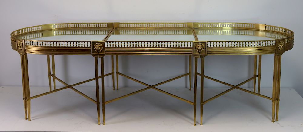 Appraisal: Maison Jansen Quality Gilt Bronze Plateau Style Coffee Table Good