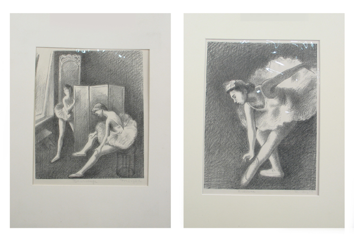 Appraisal: MOSES SOYER New York N Y - TWO original lithographs