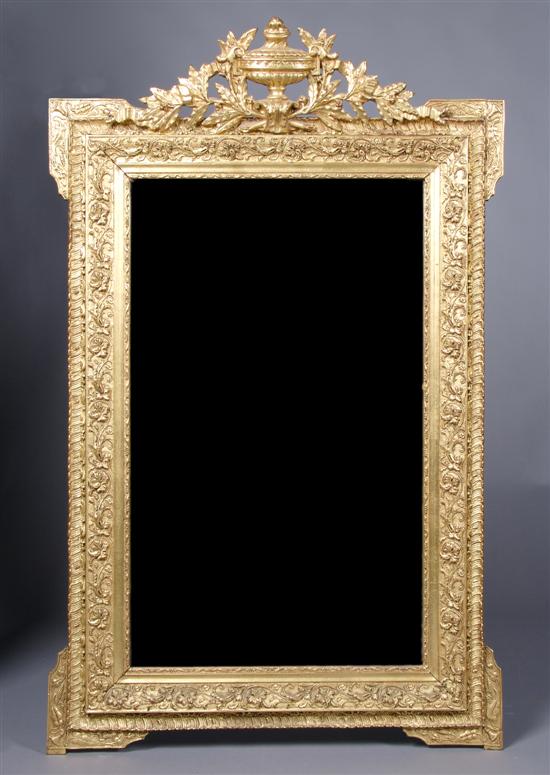 Appraisal: A Louis XVI Style Giltwood Mirror Height x width inches