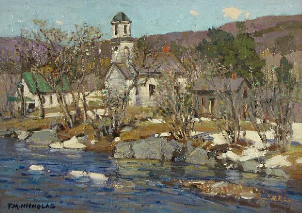 Appraisal: Thomas M Nicholas American born Riverside town signed 'T M