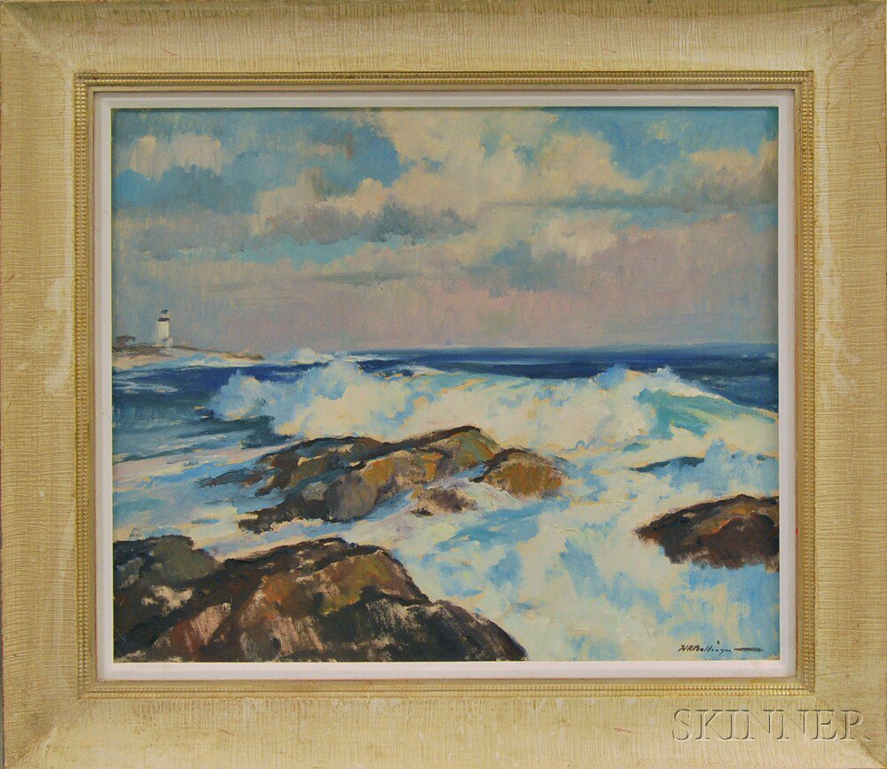 Appraisal: Harry Russell Ballinger American - Crashing Surf Signed HR Ballinger